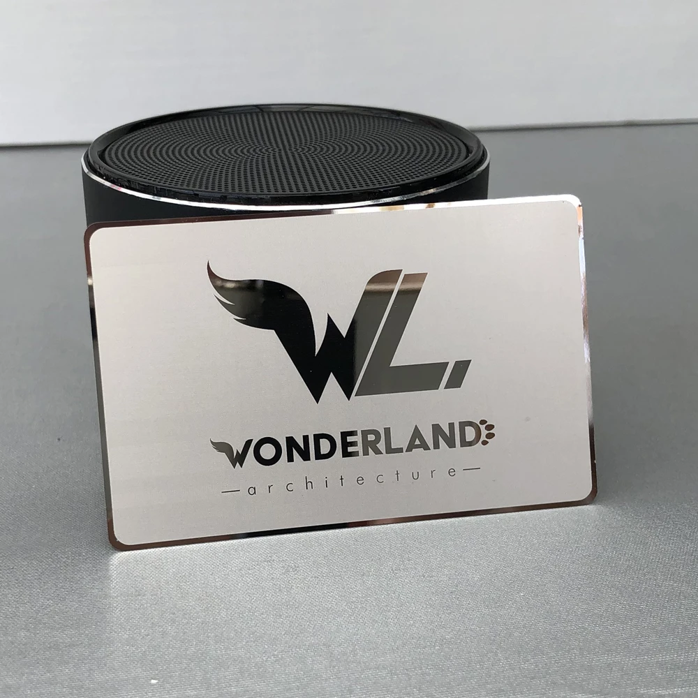 

Дизайн визитных карточек с зеркалом из нержавеющей стали и изготовление металлических визиток по индивидуальному заказу