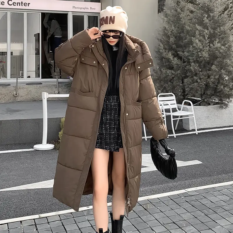 Winter New Women's Down Cotton Jacket Commuter Hoodie Warm Fashion Cotton Jacket