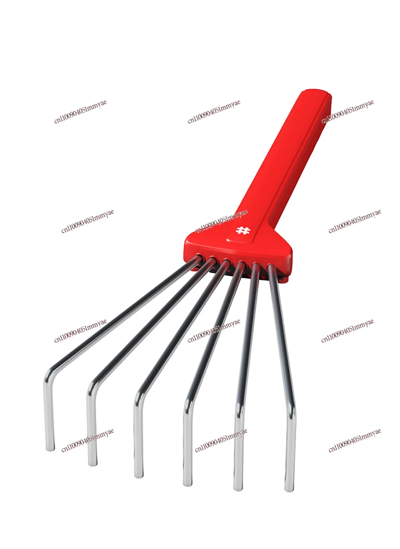 

Stainless Steel Rake Special for Loosening Soil Tile Laying Tool Small Rake