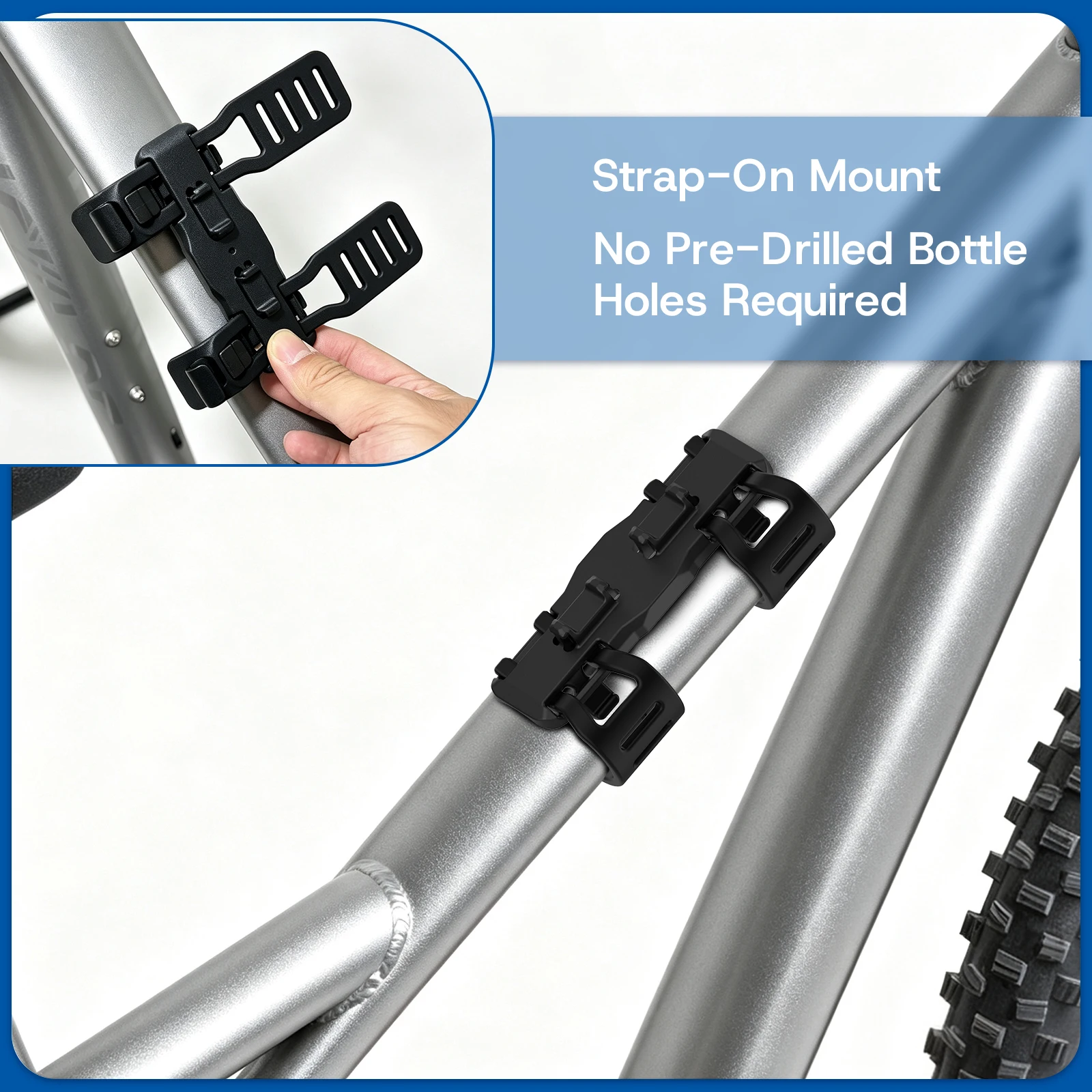 BUCKLOS Bike Bottle Magnetic Snap Split-type Silicone Convenient General Bike Magnetic Bottle Holder for Road/Folding/Spin Bike