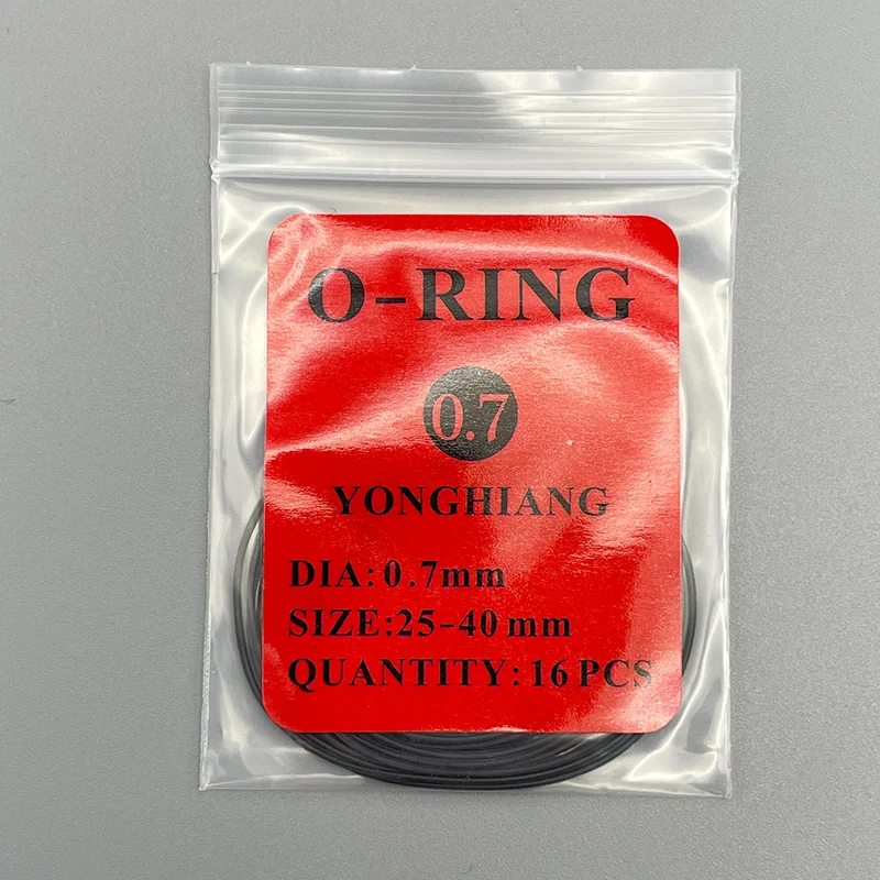 1 Beutel Uhren-Dichtungen 0,5/0,6/0,7/0,8/0,9mm Uhren-O-Ring Wasserdichte Gummi-Uhrenreparaturwerkzeuge Dichtung für Uhrenrückdeckel – Detail 8