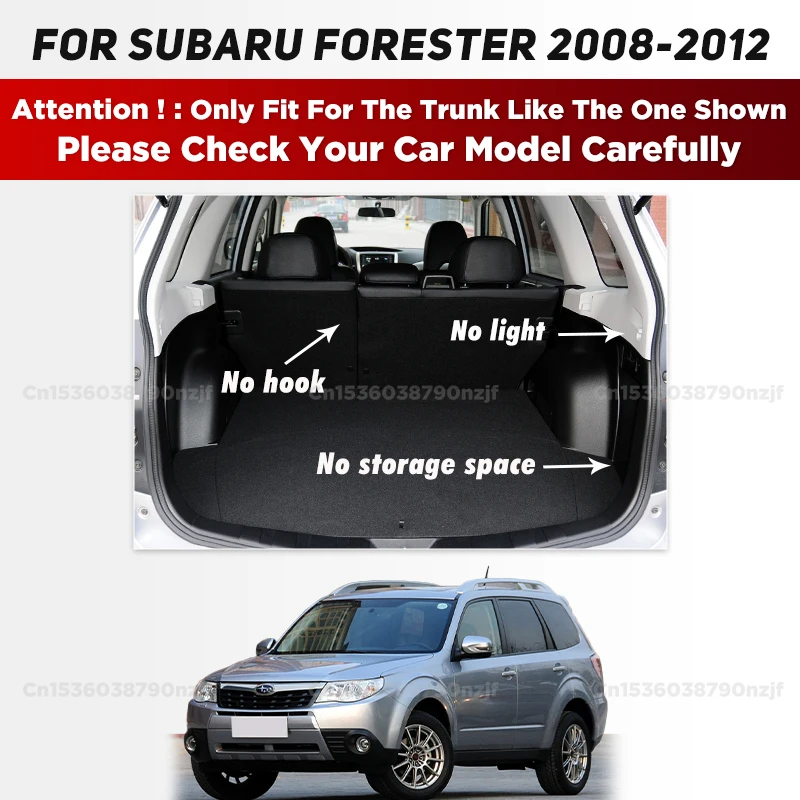 Car Floor Mats For Subaru Forester  2008-2012 11 10 09 Trunk mat Cargo Liner Protection Carpet Custom Floor Liners Accessories