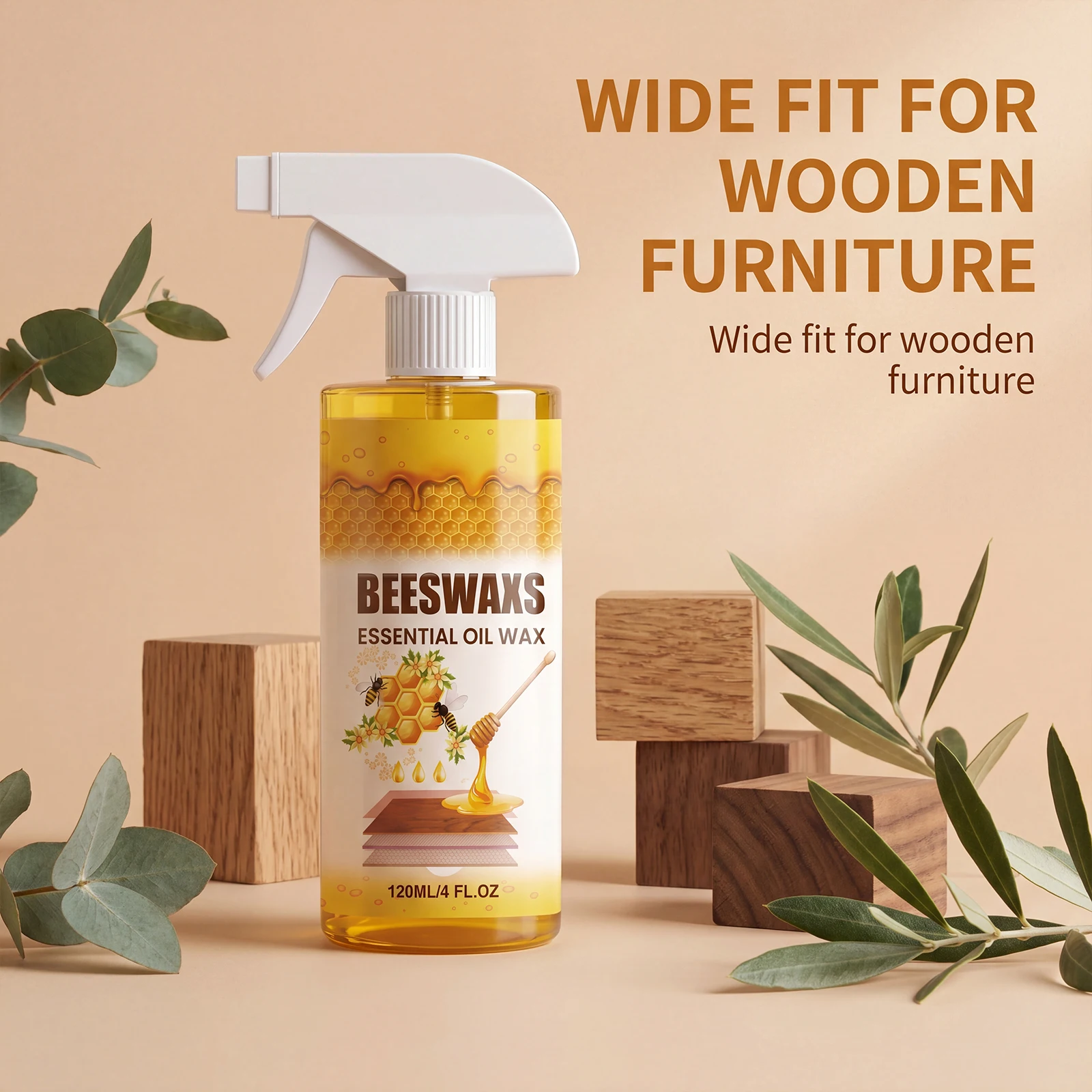 Wood Polishing Beeswax Spray Furniture Coloring Wood Wax Polishing Maintenance Wood Maintenance Oil Waterproof Brightening Care