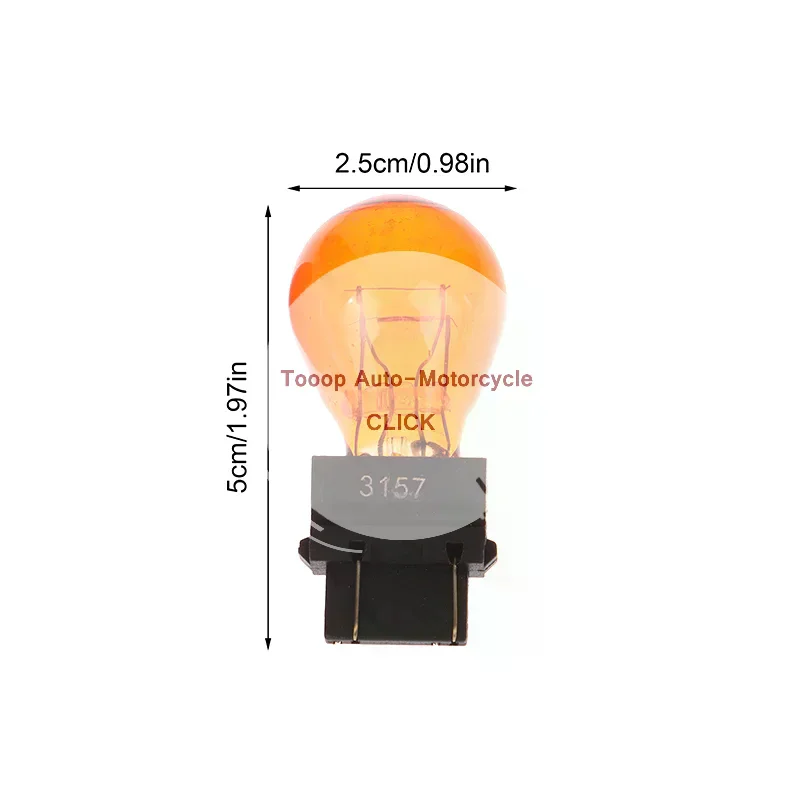2Pcs 3157 DC12V 21/5W Car Brake Light Bulbs Halogen Lamp Quartz Glass Turn Signal Light Brake Lights Reverse Lamp