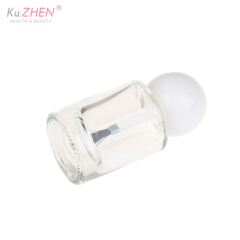 1pcs Mini 15ml Empty Nail Polish Bottles With Brush Bottles Clear Glass Nail Gel Bottles With Brush Cap Nail Oil Nail Art Tool