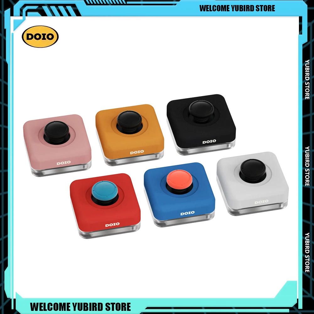 DOIO KB01-07 Mechanical Keypad Aluminum Fuselage Power Switch Rocker Customize Computer Boot Key Indicator Lamp Accessory Gifts