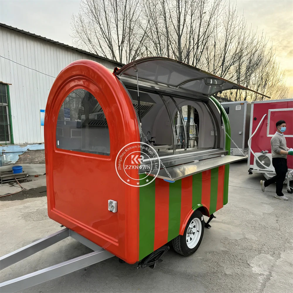 

Mobile Food Vending Trailer Bubble Tea Juice Bar Street Concession Food Truck Fast Food Catering Trailer For Street