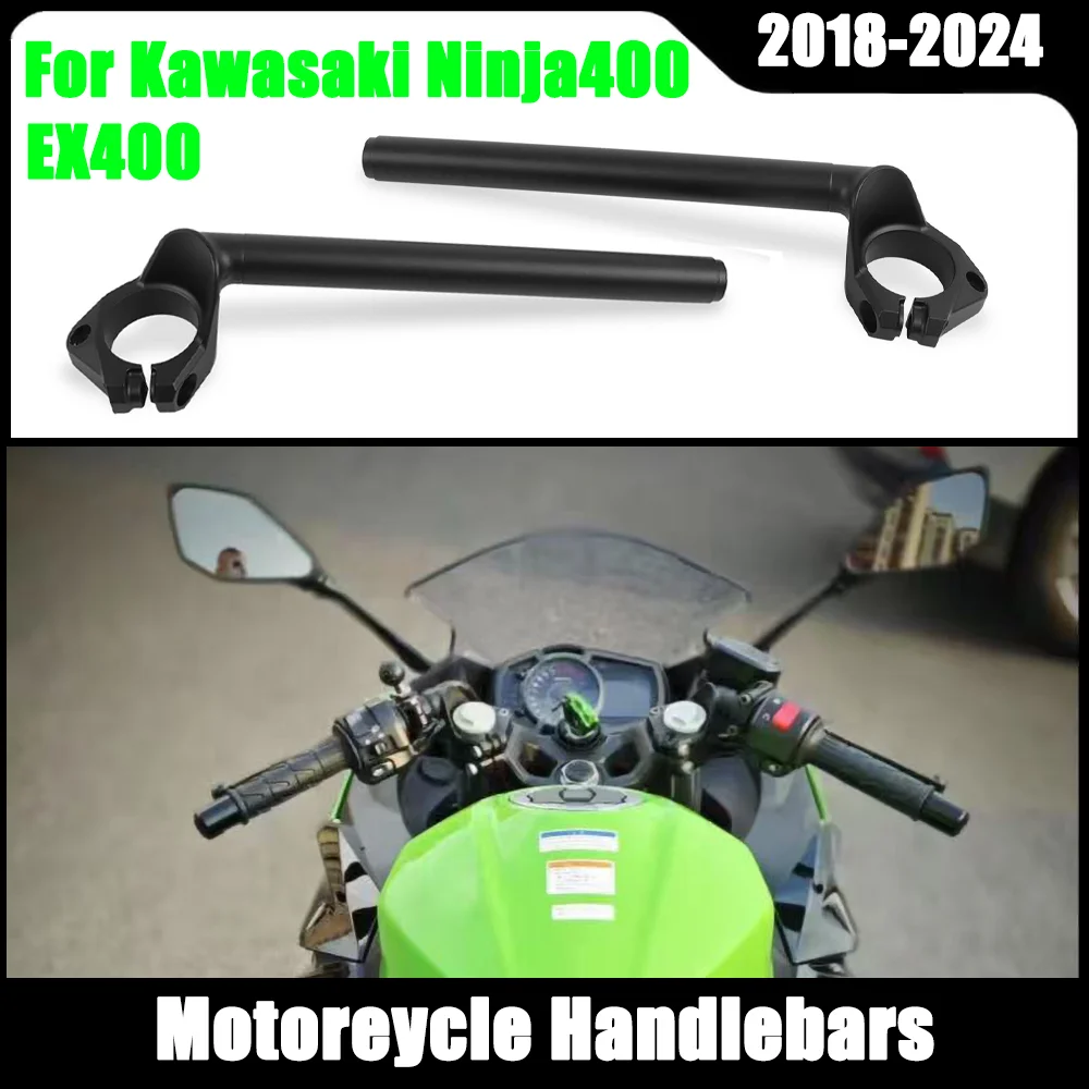 

Руль мотоцикла для Kawasaki Ninja 400 EX400 Ninja 400 EX 400 2018-2024, левый и правый руль, зажим для вилки, трубка