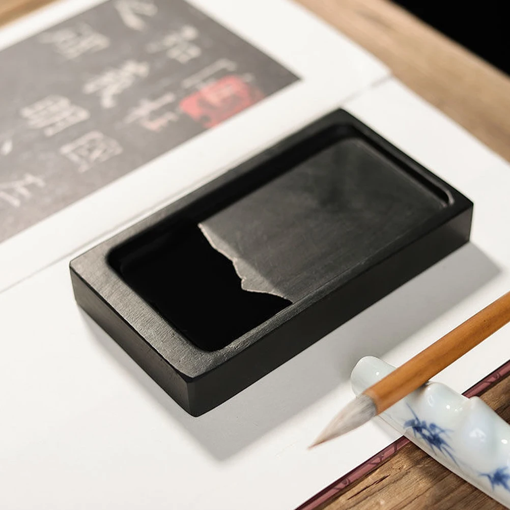 

Inkstone Stick Chinese Four Treasures of The Study Kit Grinding Rib Calligraphy