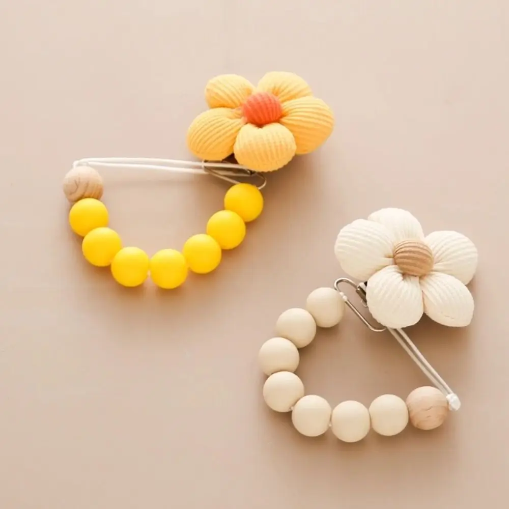 2025 Silicone Dummy Holder Chain Newborn Stuff Soft Pacifier Clips Nursing Accessories Chew Beads