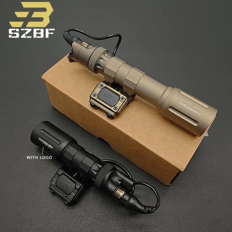 Tactical 18350 High Power V2 Flashlight Weapon Scout Light with Metal Dual Function Tailcap UN ModButton Pressure Switch Set