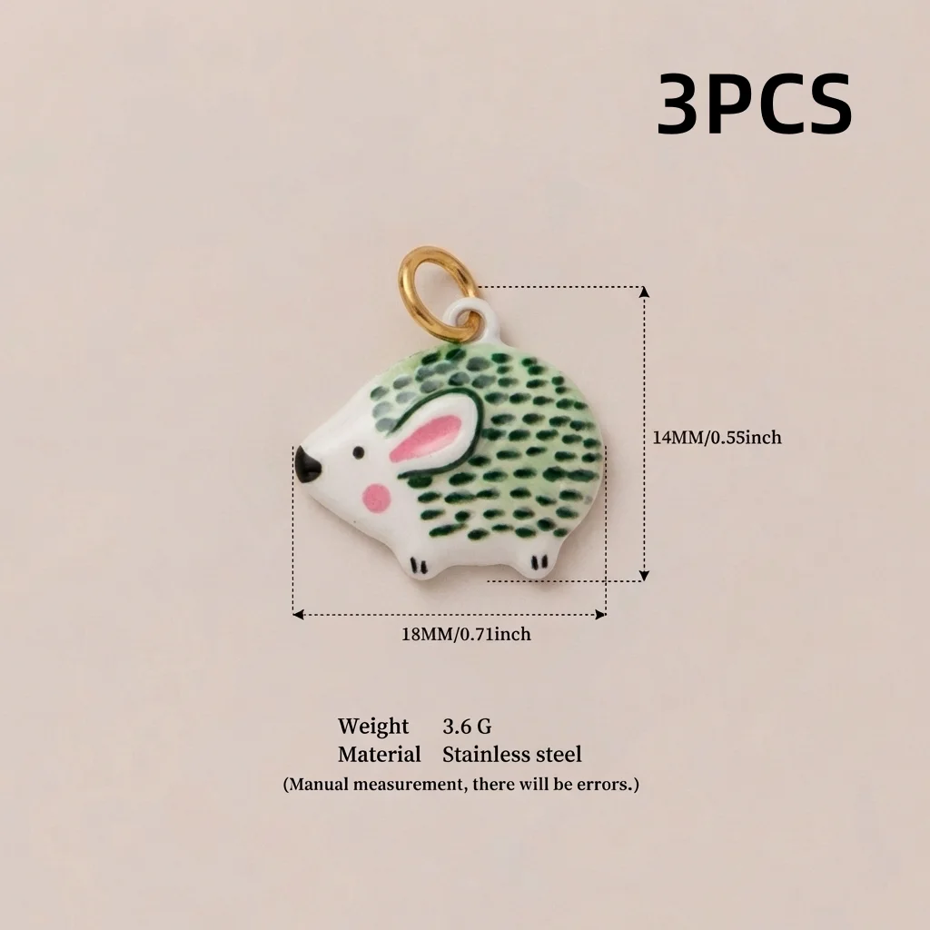 3 Stück Modische Bunte Beliebte Tier-Serie Welpen Fuchs Schmetterling Libelle DIY Anhänger Charms für Schmuck – Detail 4