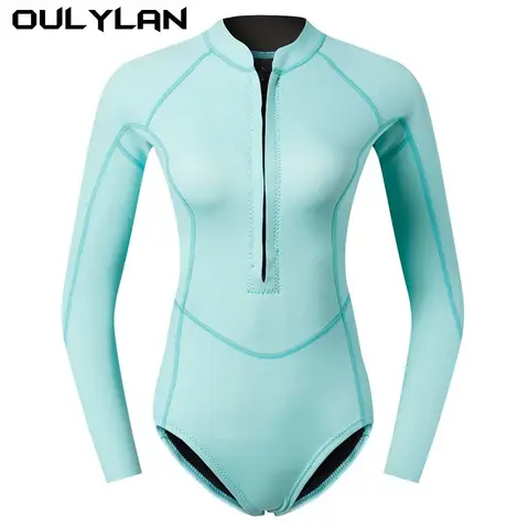 Oulylan 수영복 여성 스노클링 잠수복 따뜻한 2MM 네오프렌 스쿠버 수상 스포츠 스피어 낚시 서핑 잠수복 수영복 유지