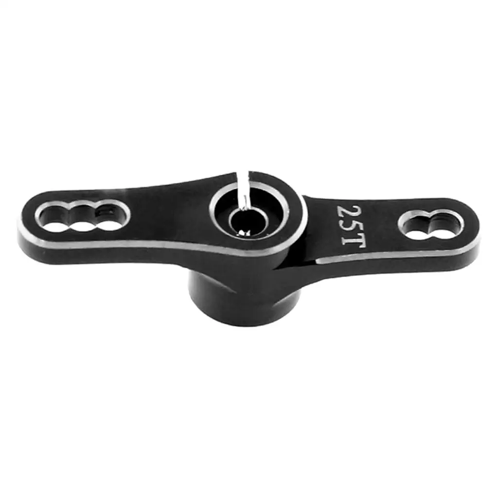 6x 25T 조향 액세서리 RC 자동차용 교체용 서보 서버 로커 블랙