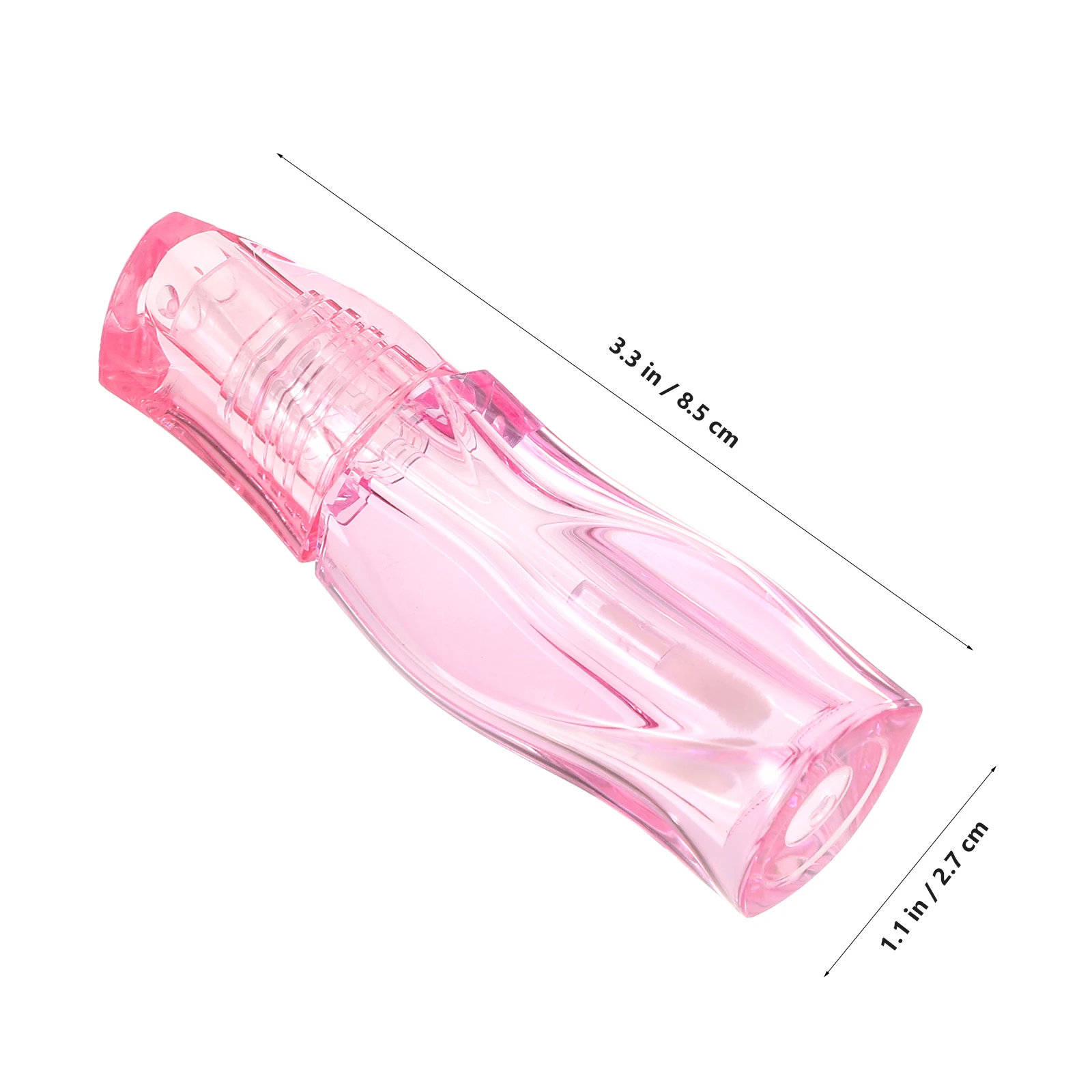 2 tubi per lucidalabbra vuoti twist-up a parete spessa tubo di plastica semitrasparente per rossetto fai da te bottiglia quadrata per olio per labbra riutilizzabile