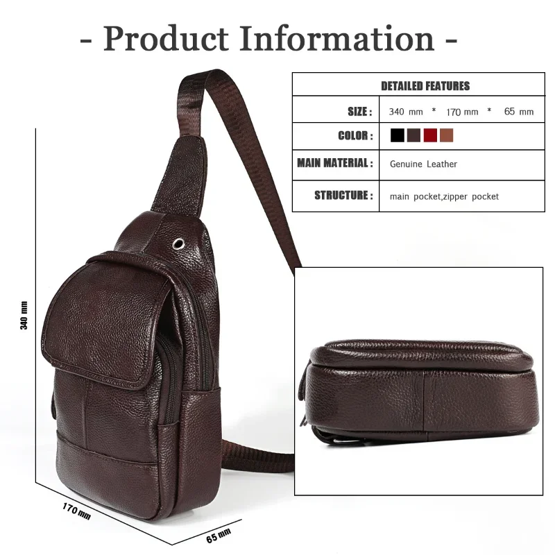 Chikage-Sac de poitrine en cuir grande capacité, sac à bandoulière pour téléphone portable, sac de taille de sport léger multifonction, tendance de la mode