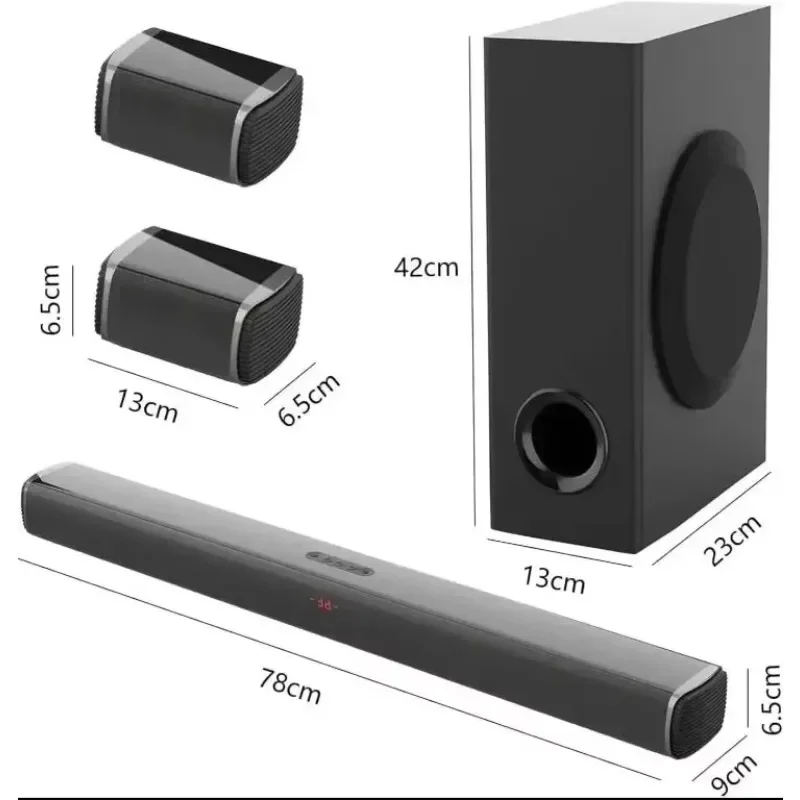 

For Factory Wholesale 2.1 Sound Bar Speaker 5.1 Wireless Sound Bar Home Sound System For Smart TV With Subwoofer 4 In 1