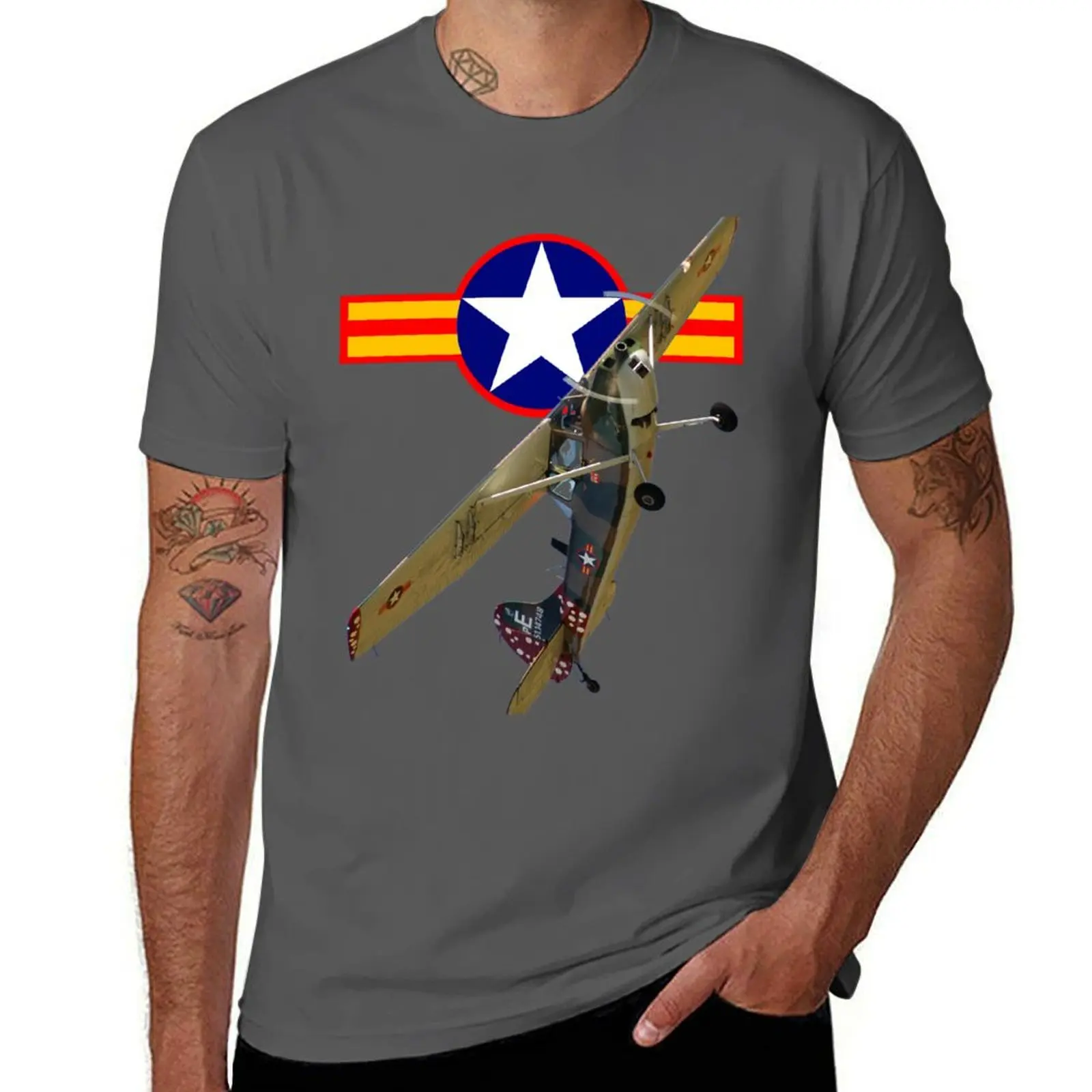 

Roundel Series - Cessna Bird Dog VH-LPV T-Shirt boys whites man t shirt custom shirt t shirts for men