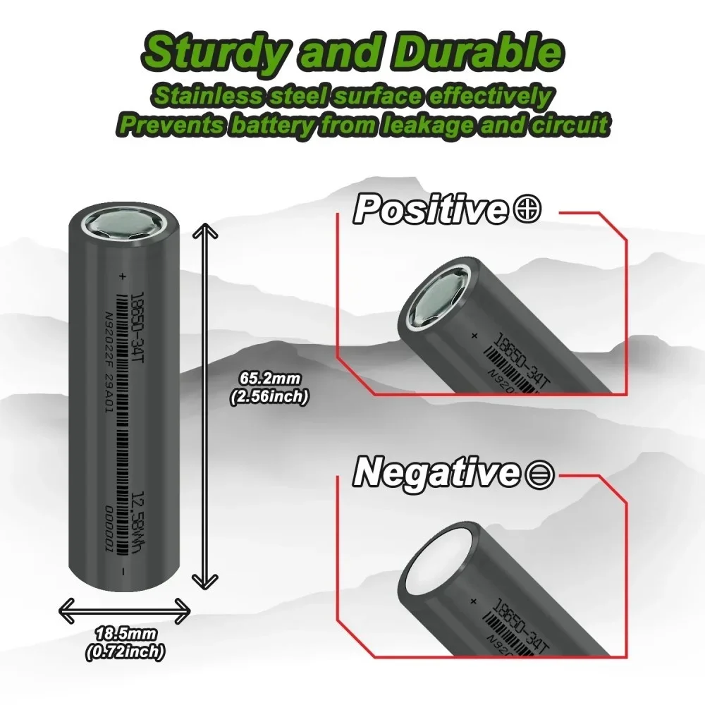 18650 แบตเตอรี่ลิเธียม 3400mAh 3.7v 25A High Power แบตเตอรี่เครื่องมือ 18650 แบตเตอรี่ชาร์จ + Charger