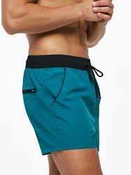 Pantaloncini da bagno estivi da uomo costumi da bagno tronchi costumi da bagno asciugatura rapida Surf Beach Board pantaloni da bagno elastici in vita pantaloncini da Surf con rete