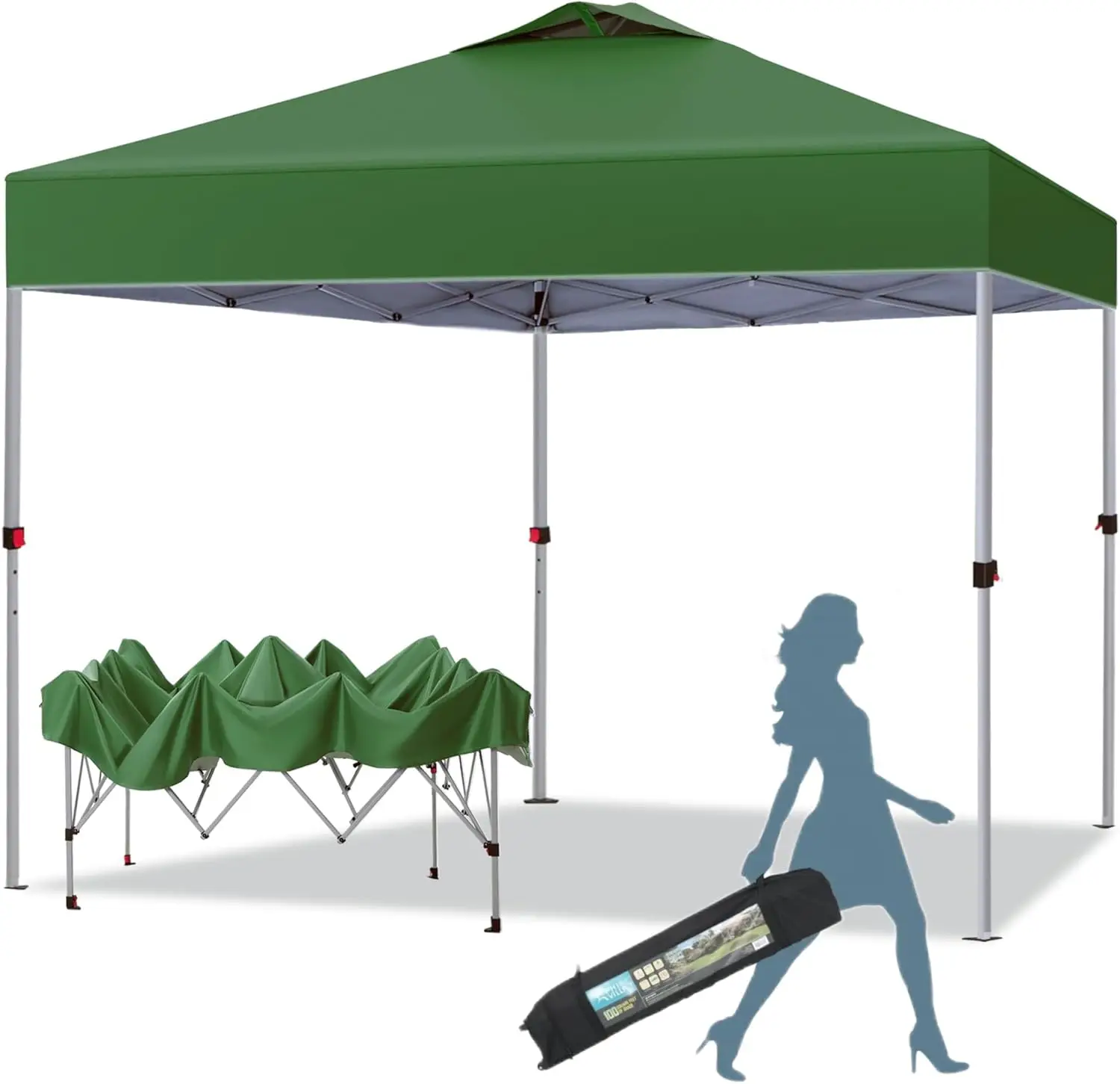 

10x10 Pop Up Canopy Tent, Gazebo Shelter Sun Shade Canopies Waterproof Patio Portable Popup Screened Tents for Beach,Parties,
