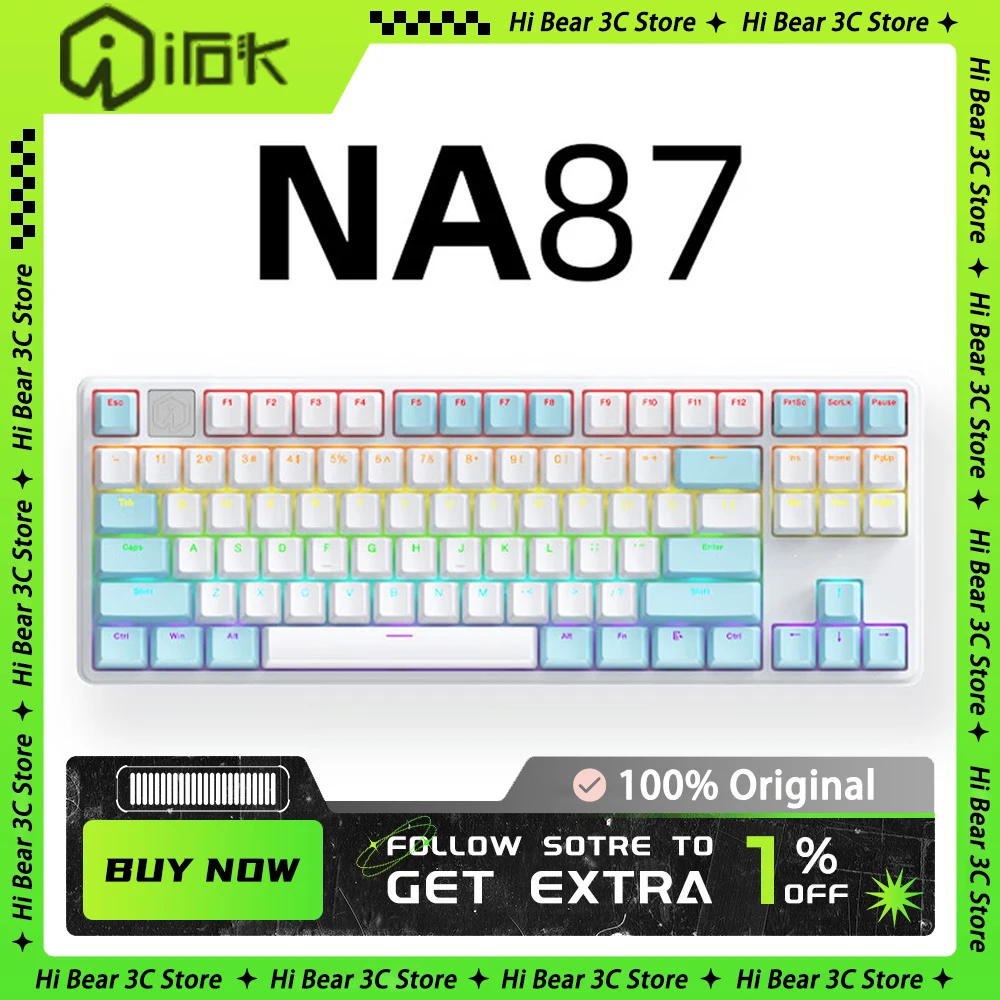 

Irok Na87 Magnetic Switch Keyboard 8K Quick Trigger RGB Hot Swap Low Delay Gaming Keyboard Ergonomics Pc Gamer Gifts Varolant