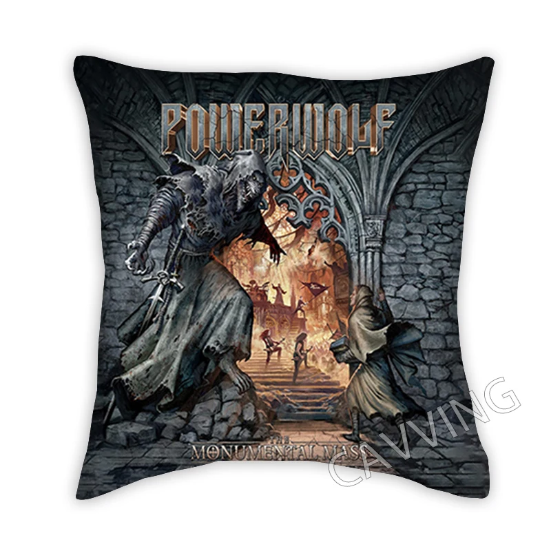 

Powerwolf Rock 3D Printed Polyester Decorative Pillowcases Throw Pillow Cover Square Zipper Cases Fans Gifts Home Decor P02