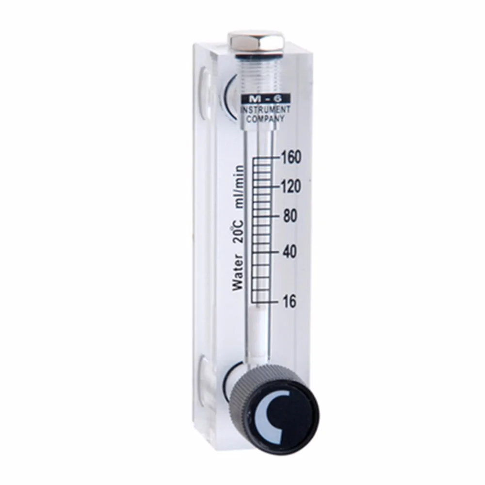 LZT-6T 16-160ml/min Square Panel Type Liquid Flowmeter Air Flow Meter rotameter LZT6T Tools Flow Measuring