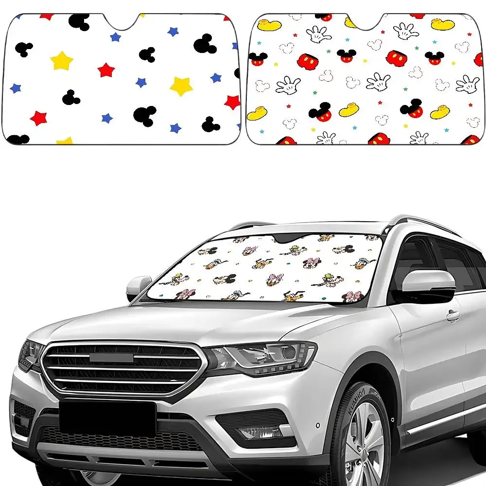 

T-MickeyS G-Mouse B-Clubhouse Car SunShade Windscreen Front Window Visor 70x130cm Sun Visor Solar Protect Plaid Gift Novelty Car