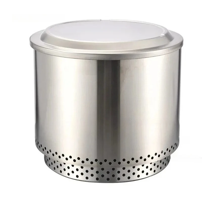 Durable Stainless Steel Smokeless Firewood Stove, Large Outdoor Fire Pit for Garden and Camping