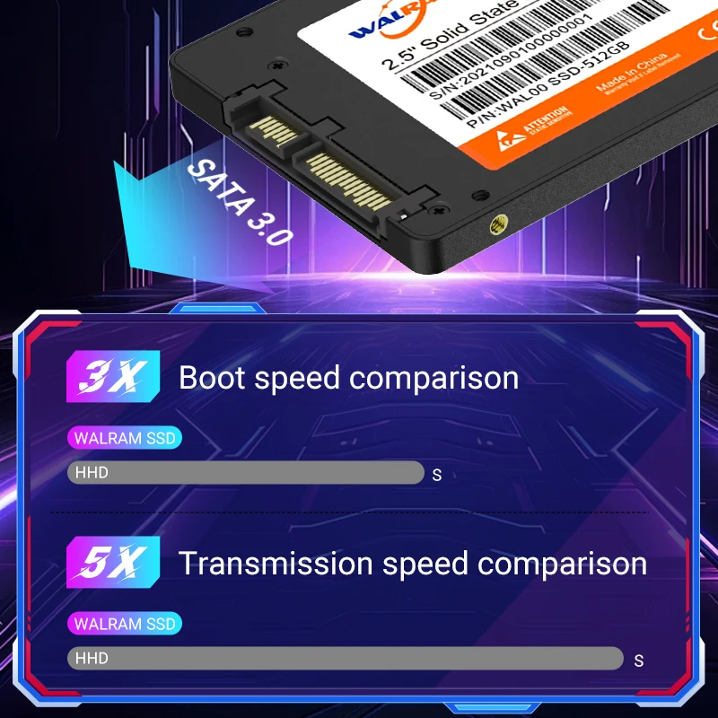 WALRAM SSD 240 GB 256GB 500GB 480GB 512GB 2.5 inch Disk Drive HD