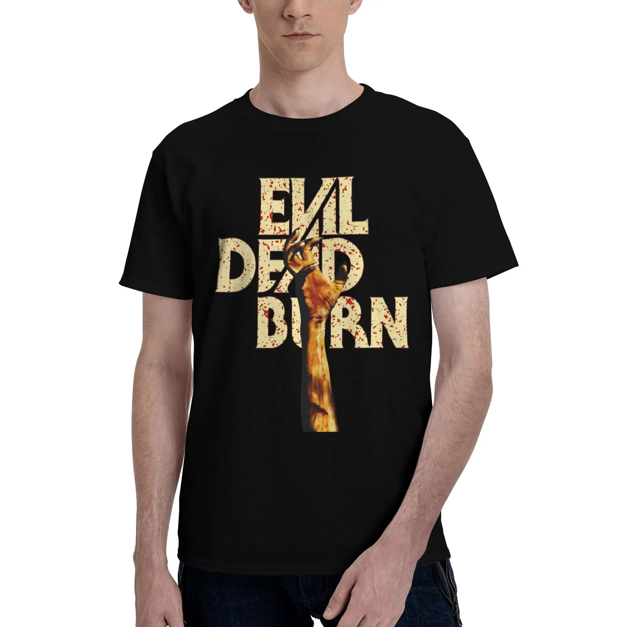 Men Women Printed Evil Dead Burn T Shirt Tee Pure Cotton  T-shirts Clothes