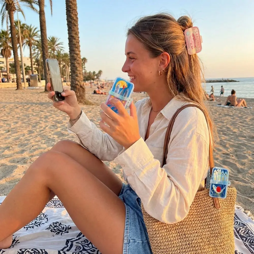 

Hairpin Small Fish Hair Clip Sardine Can Pvc Ocean Animal Hair Claw Hair Accessories Shark Clip Square Fish Grab Clip Vacation