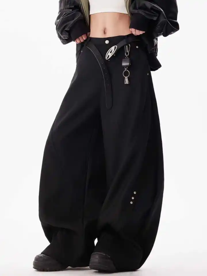 パンツ 2000's archive Black gimmick slacks y2k Shop Black Mens Adicolor 2000s Woven Track Tracksuit Bottoms