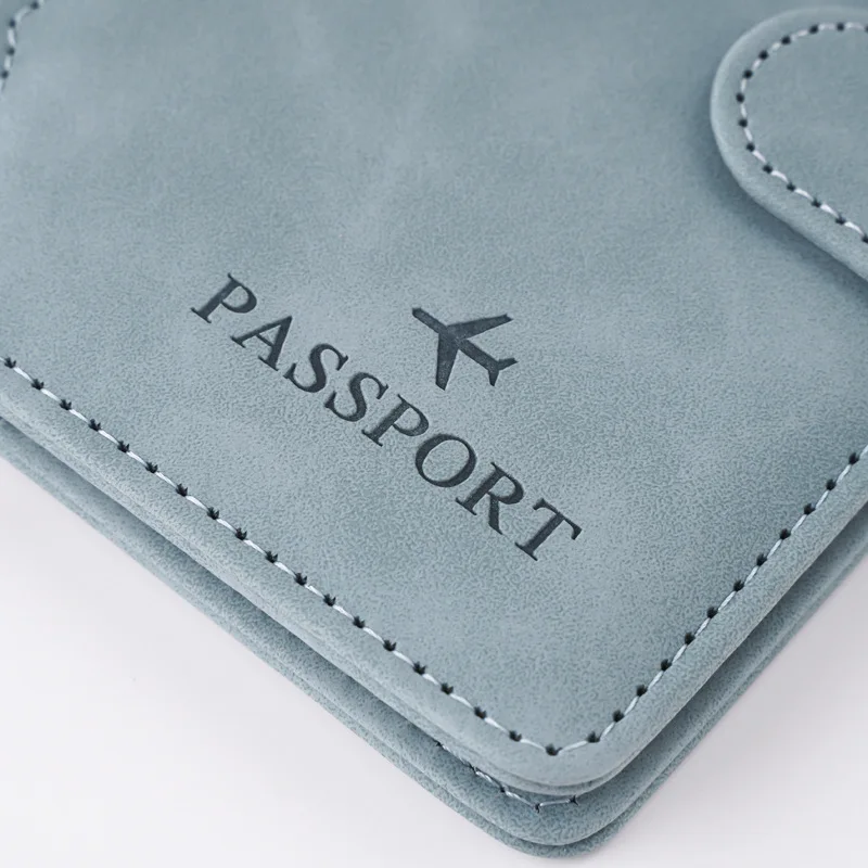 2025 New Magnetic Buckle RFID Travel Passport Holder Passport Cover Luggage Tag Set Ticket Clip Passport Wallet ID Card Holder