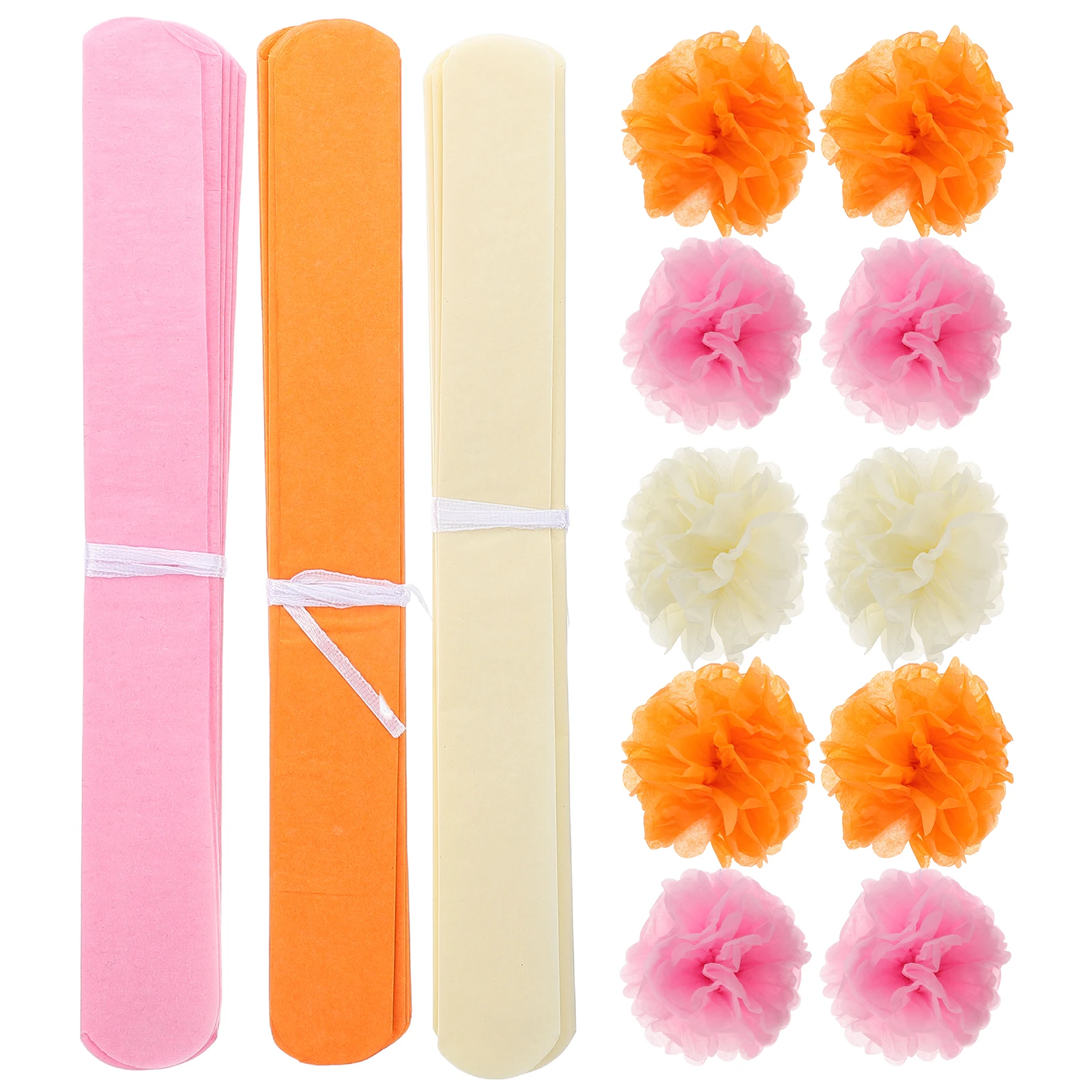 

15 Pcs Paper Flower Ball Decoration Wall Decorations Tissue for Party Fake Flowers Artificial Bulk Ceiling Hanging