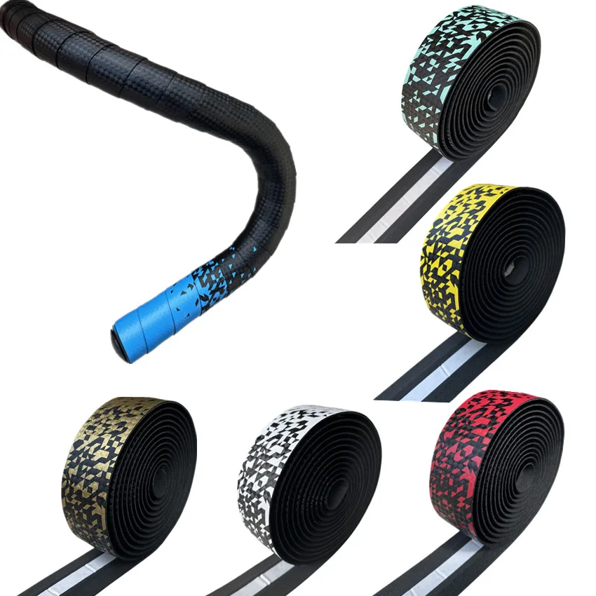 G769 Bicycle Handlebars Strap Gradient Color Carbon Fiber Shock-Absorbing And Skid-Resistant Bend The Handle And Wrap Strap