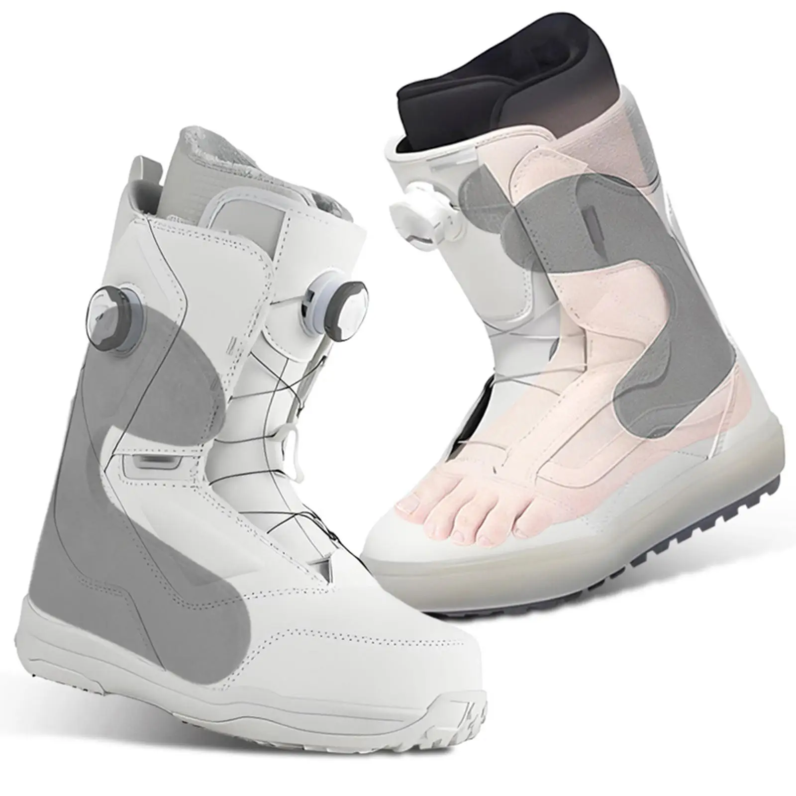 

2 Pieces Ski Boot Ankle Wrap Pads Reduces Ankle Hurt Self Adhesives Backing