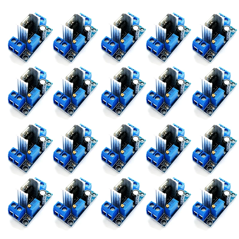 100pcs LM317 Voltage Regulator Module Adjustable Power Supply DC DC Buck Converter Linear Step Down Circuit Board 100PCS