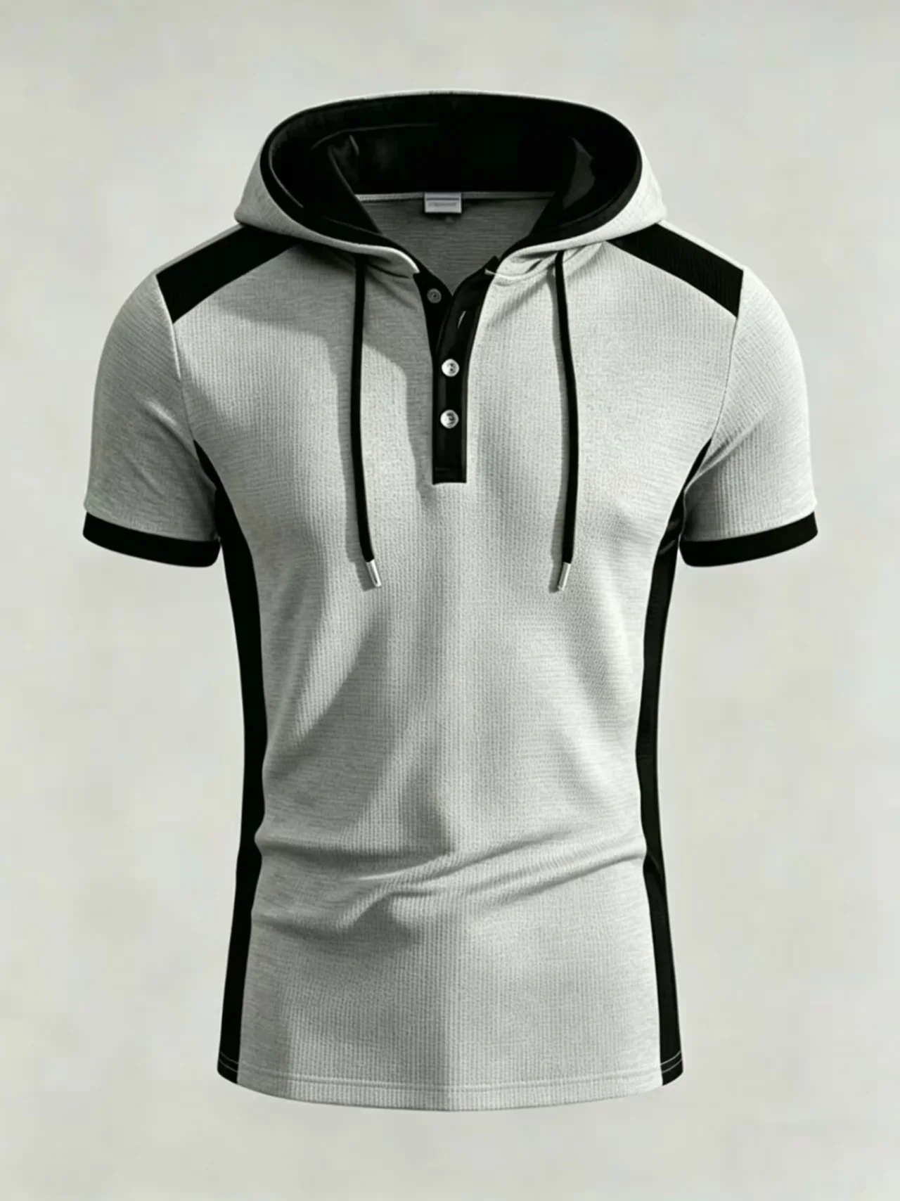 2026 Summer New Sports Fashion Casual Men's Short Sleeved T-shirt Men's Trendy Brand High-end Hooded Top Short Sleeved Shirt
