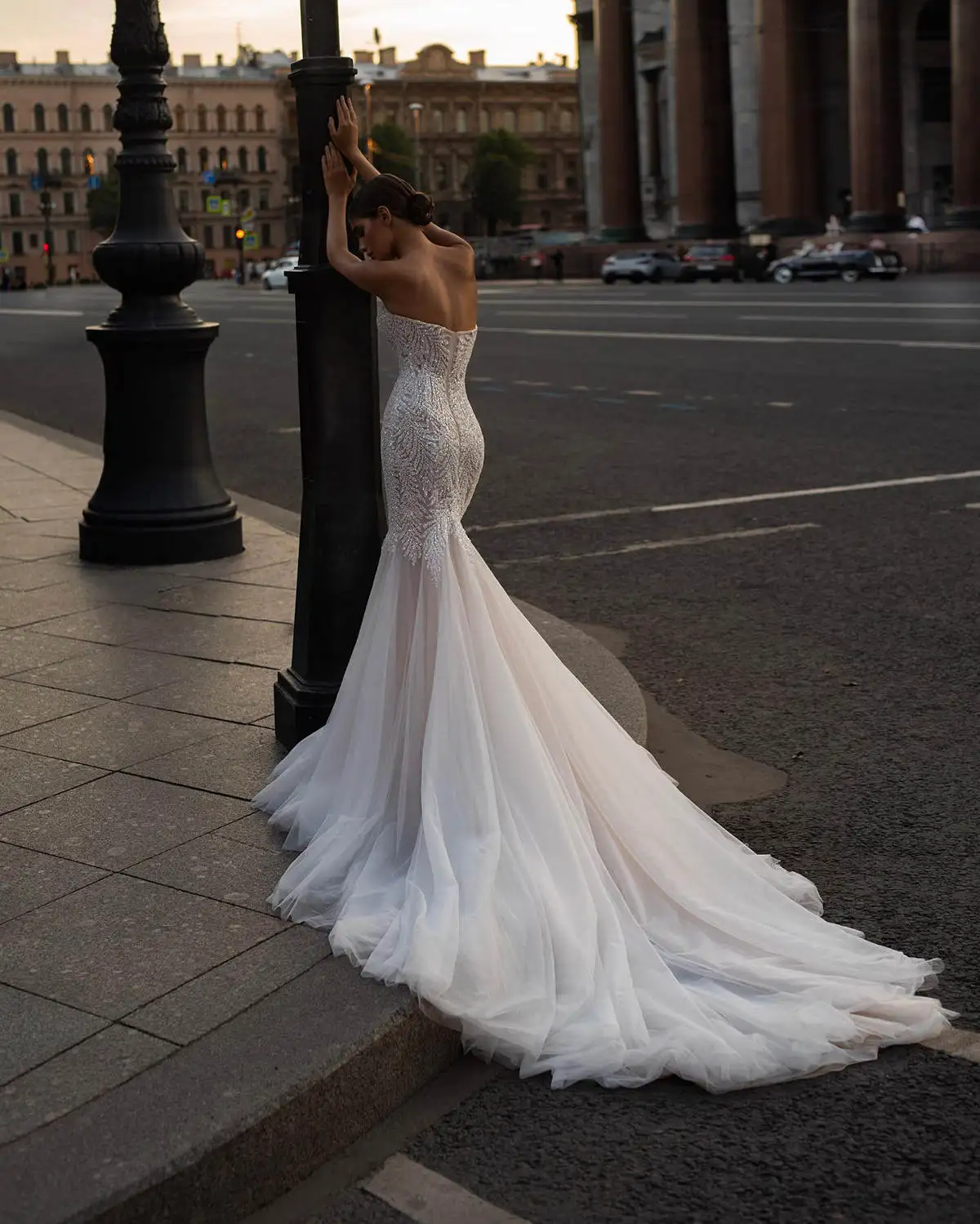 Vestidos de novia de moda, vestidos de novia sin tirantes con capa de lentejuelas, vestidos de novia hechos a medida