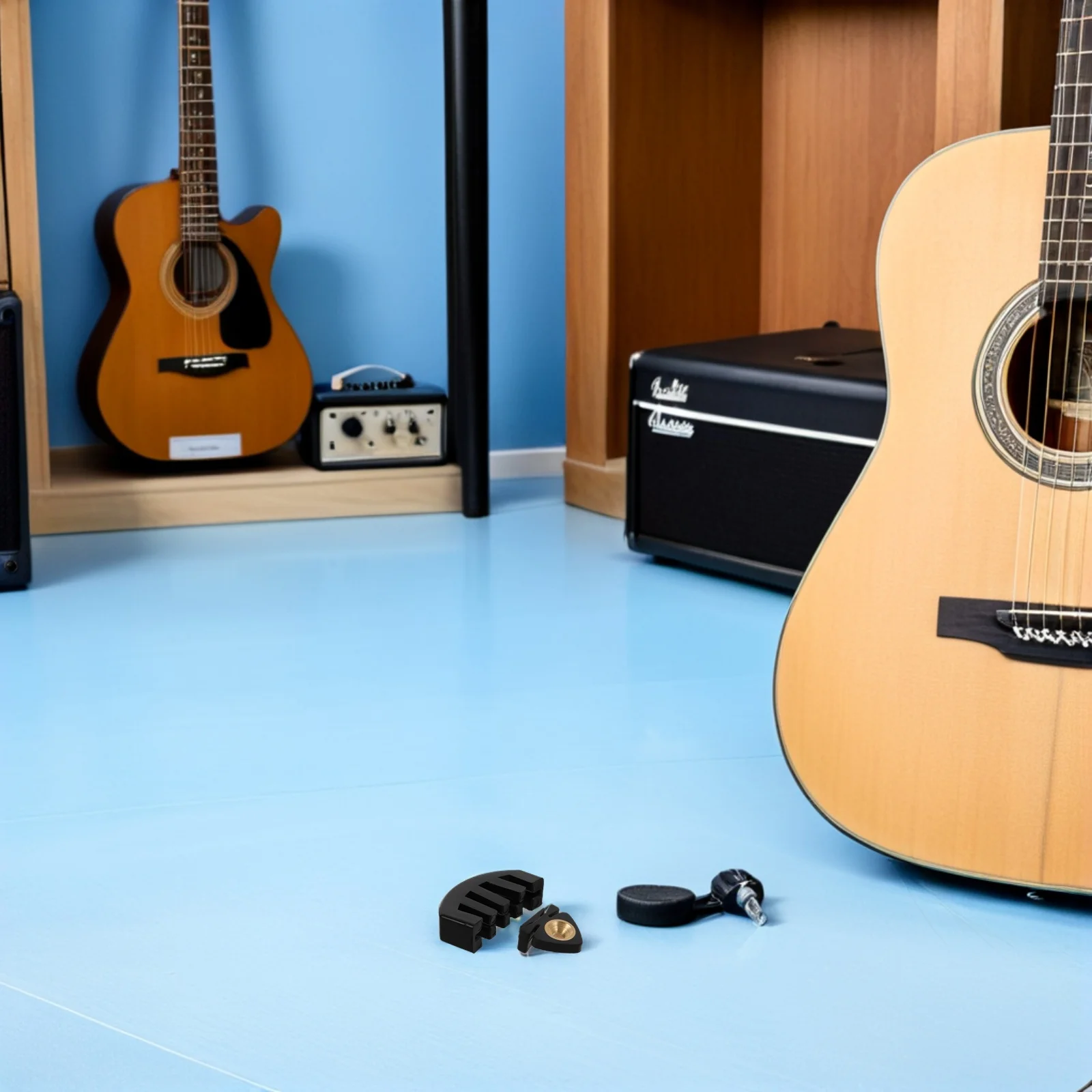 

2pcs Violin For Practice Black Rubber Small Size Portable Silent Mute Student Night Practice Colored Violin Mute Accessories Kit