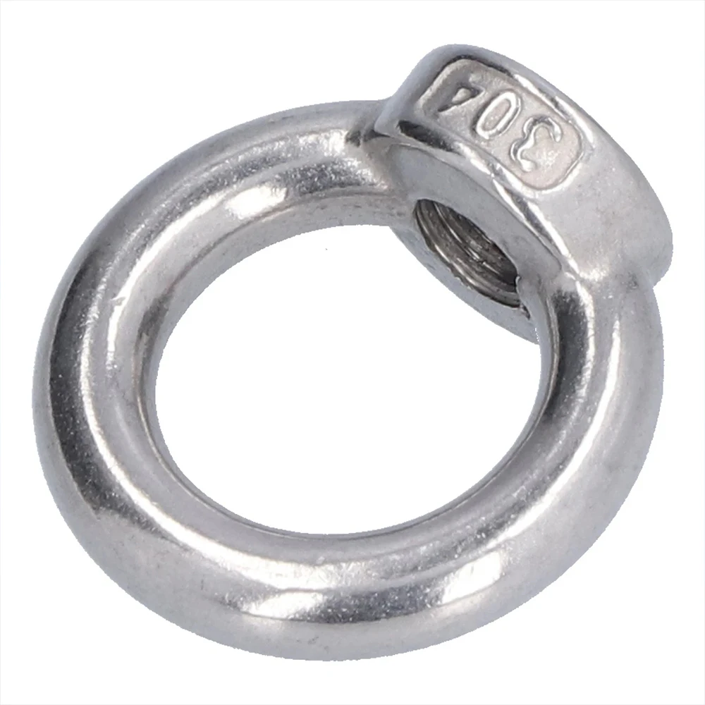 Stainless Steel Lifting Eye Nut Ring Shape Threaded Lifting Fastener Heavy Duty Hoist Ring Nut for Machinery Mold Lifting