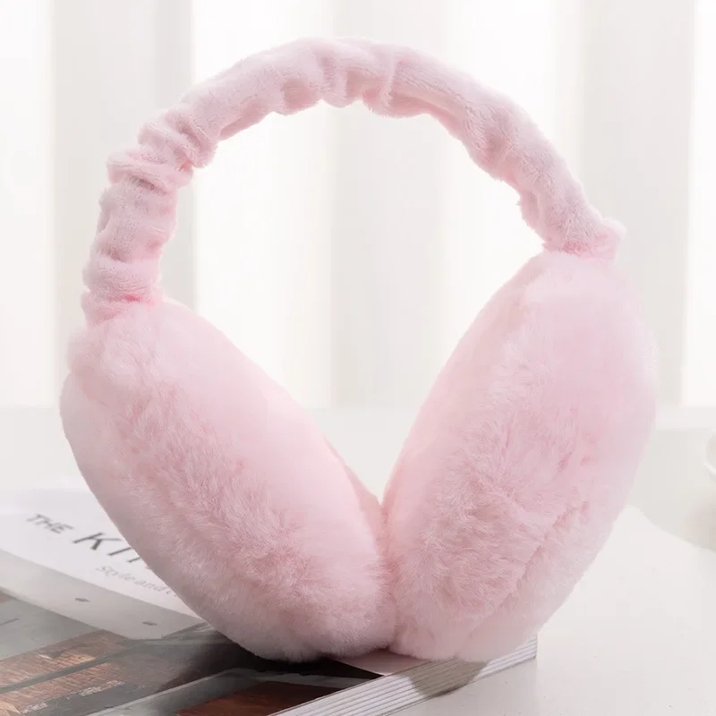 

Winter Warm Earmuffs Portable Foldable Hamburger Earmuffs Korean Version Outdoor Plush Ear Warmers for Men and Women