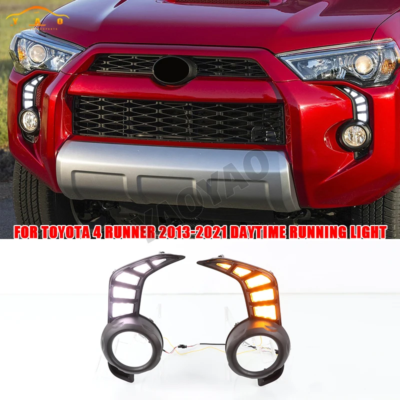 

Led Daytime Running Light Fog Lamp For Toyota 4Runner 2014 2015 2016 2017 2018 2019 2020 2021 Bumper Driving DRL Turn Signal