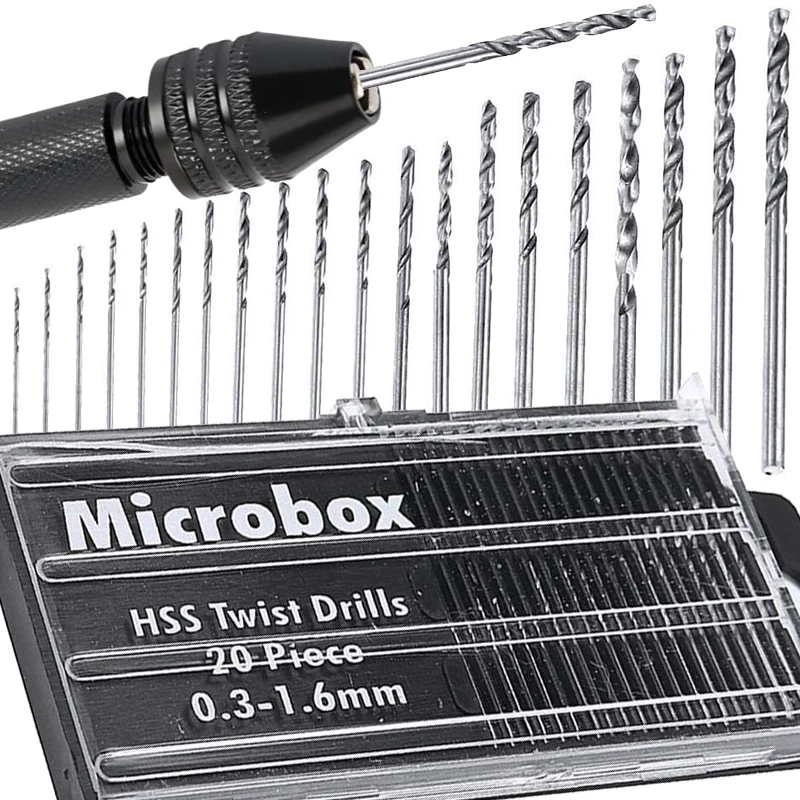

Mini Micro Drill Bit Set 0.3-1.6mm HSS Micro Twist Drill Woodworking Plastic Wood Drilling Tools Jewelry Making Hand Drills
