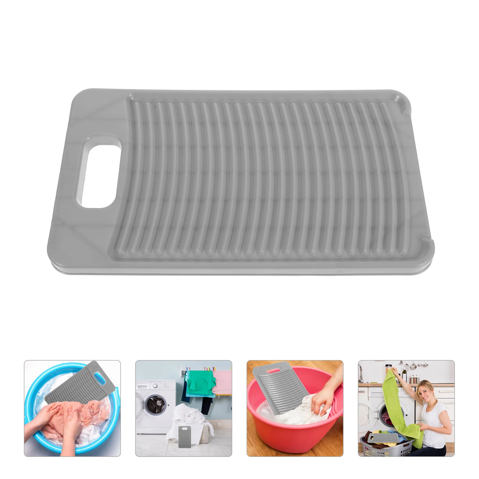

Portable Washboard Anti Hangable Grey for Hand Washing Clothes Travel Clothing Space saving Stylish Efficient