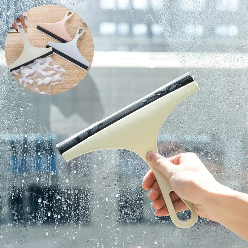 Auto Glass Wiper T Soft Rubber Glass Wiper Double Sided Cleaning Brush Non-Detachable Cleaning Tool Car and Home Use