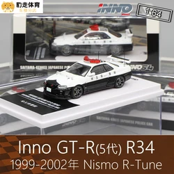 INNO 1:64 Skyline R34 Nismo Tune GT-R GTR Diecast Model Car Kids Toys Gift