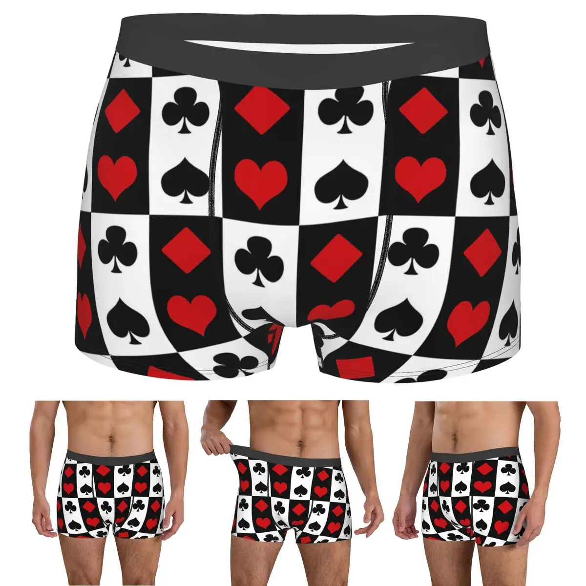 

Boxer Underpants Shorts Playing Card Panties Male Breathable Underwear for Homme Man Boyfriend Gifts